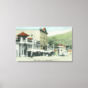 Sicht auf die Main Street Los Gatos, CA Leinwanddruck