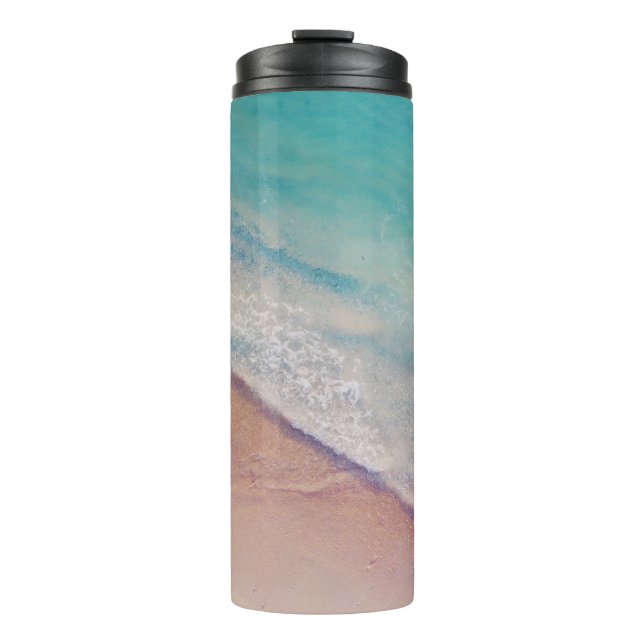 Sicht auf die Meeresküste Thermosbecher (Vorderseite)
