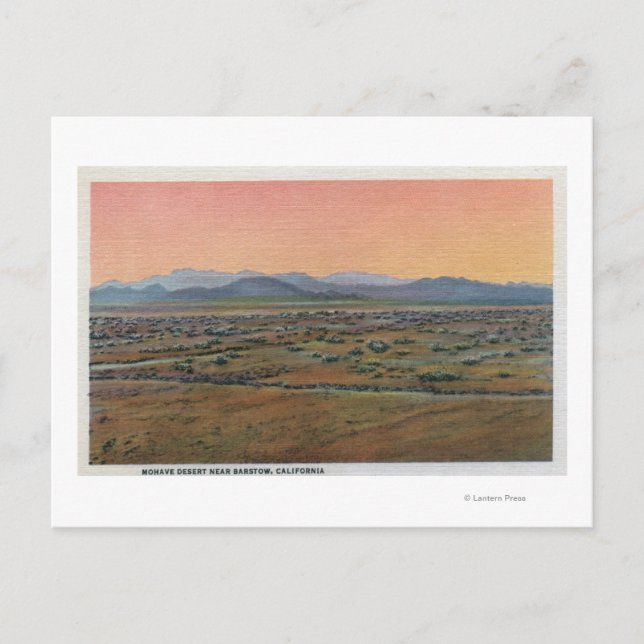 Sicht auf die Mohave-Wüste Postkarte (Vorderseite)
