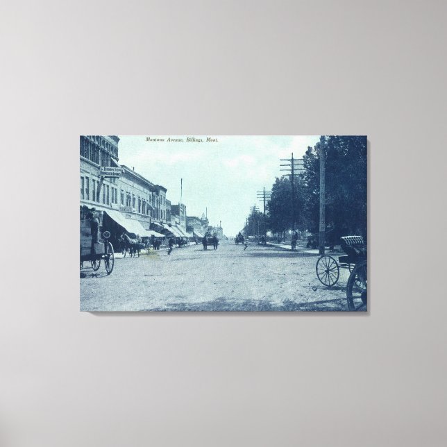 Sicht auf die Montana AvenueBillings, MT Leinwanddruck (Vorderseite)