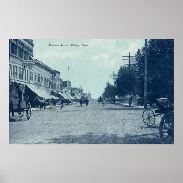 Sicht auf die Montana AvenueBillings, MT Poster (Vorne)