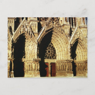 Sicht auf die Portale der Westfront Postkarte