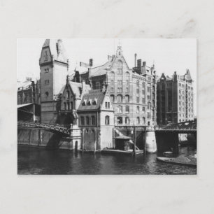 Sicht auf die Speicherstadt Hamburg, c.1910 Postkarte