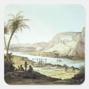 Sicht auf die Tempel Quadratischer Aufkleber