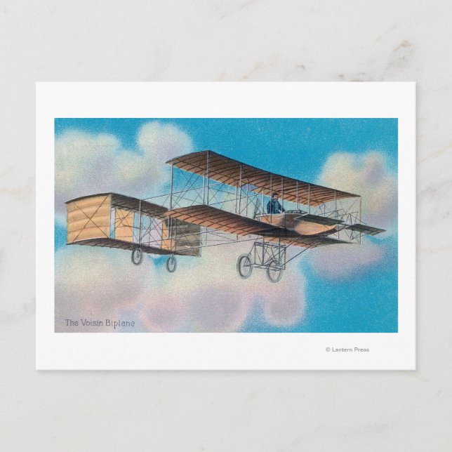 Sicht auf die Voisin BiplaneFrankreich Postkarte (Vorderseite)