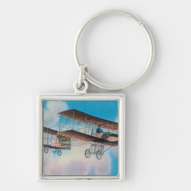 Sicht auf die Voisin BiplaneFrankreich Schlüsselanhänger (Vorne)
