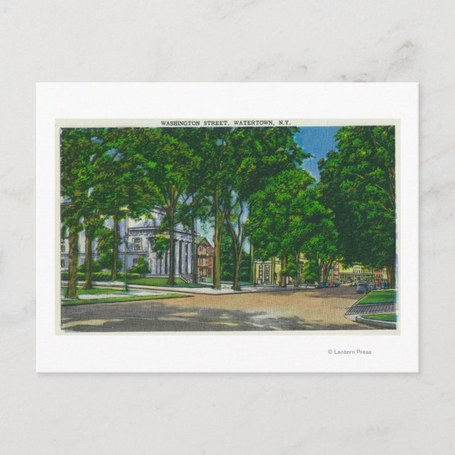 Sicht auf die Washington Street Postkarte (Vorderseite)