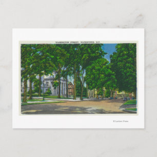 Sicht auf die Washington Street Postkarte