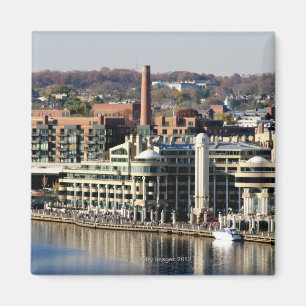 Sicht auf Georgetown und Waterfront-Washington DC Magnet