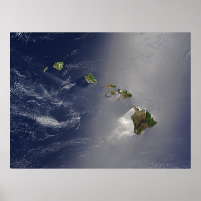 Sicht auf Hawaii aus dem All Poster (Vorne)