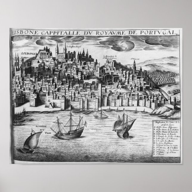 Sicht auf Lissabon Poster (Vorne)