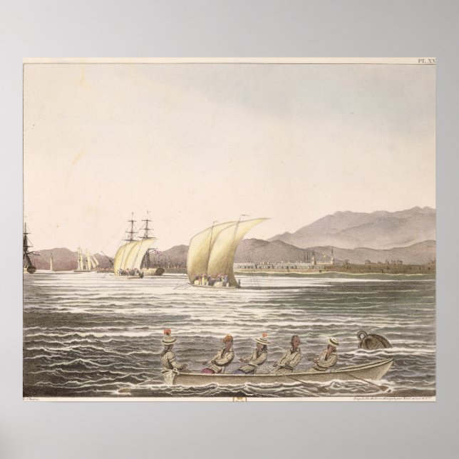 Sicht auf Manila, Philippinen, 1826 Poster (Vorne)