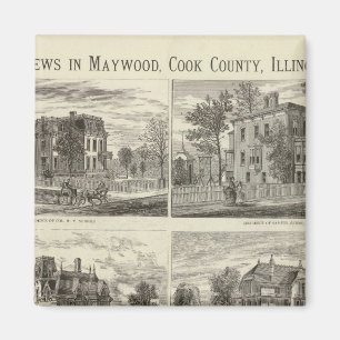 Sicht auf Maywood, Cook Landkreis, Illinois Magnet