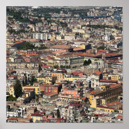 Sicht auf Neapel, Italien Poster