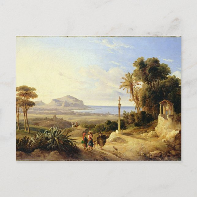 Sicht auf Palermo, 1840 Postkarte (Vorderseite)