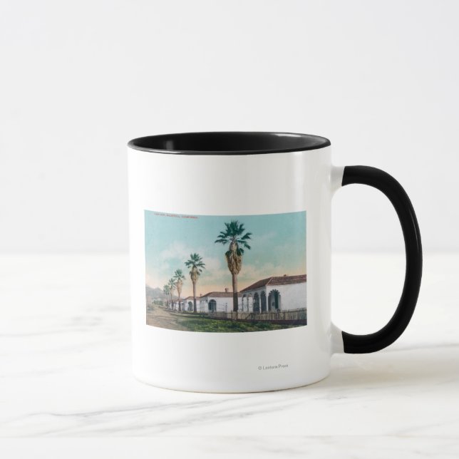 Sicht auf Palm RowCalistoga, CA Tasse (Rechts)