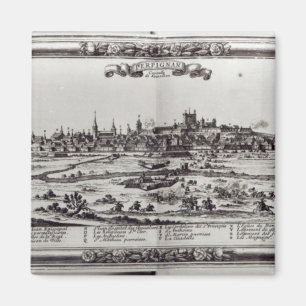 Sicht auf Perpignan, Südfrankreich, c.1645 Magnet