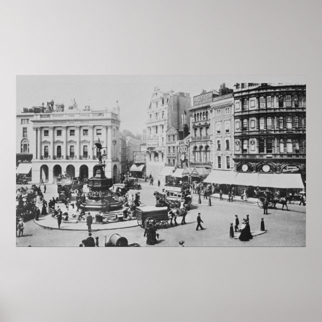 Sicht auf Piccadilly Circus, c. 1900 Poster (Vorne)