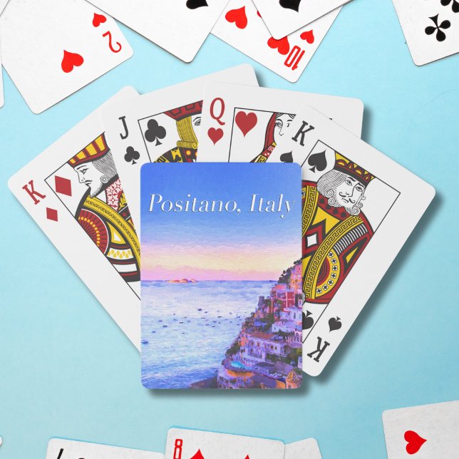 Sicht auf Positano, Italien Spielkarten (Von Creator hochgeladen)