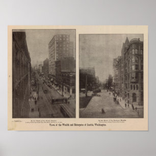 Sicht auf Reichtum, Unternehmen, Seattle, Wash Poster