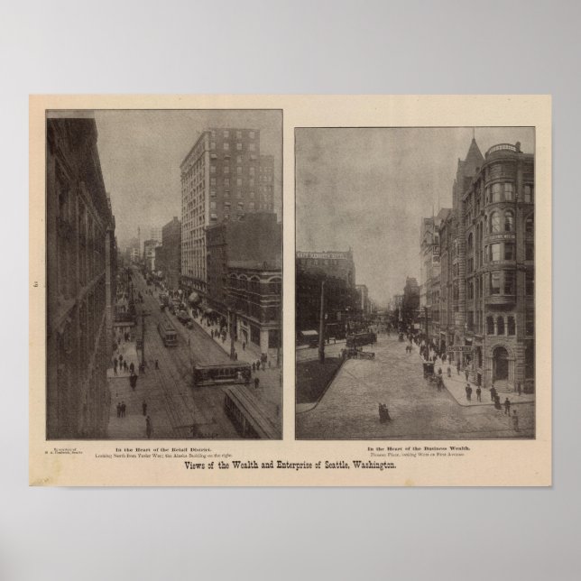 Sicht auf Reichtum, Unternehmen, Seattle, Wash Poster (Vorne)