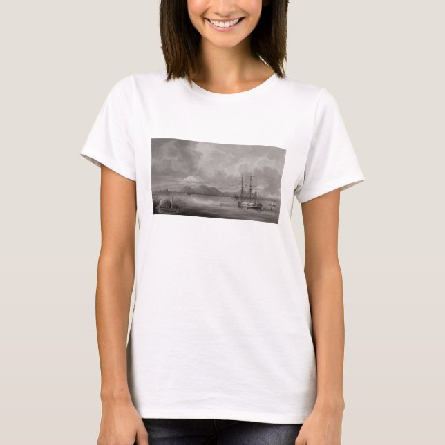 Sicht auf Rio de Manila (Lithographie) T-Shirt (Vorderseite)