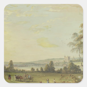 Sicht auf Rochester Quadratischer Aufkleber