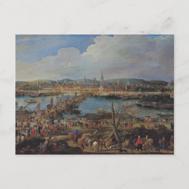 Sicht auf Rouen von Saint-Sever, c.1715-20 Postkarte (Vorderseite)