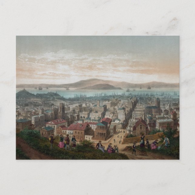 Sicht auf San Francisco (1860) Postkarte (Vorderseite)