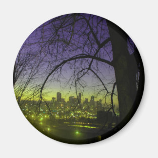 Sicht auf Seattle im Morgengrauen Magnet