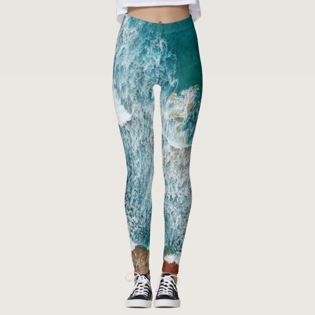 Sicht auf See und Himmel Leggings (Vorderseite)