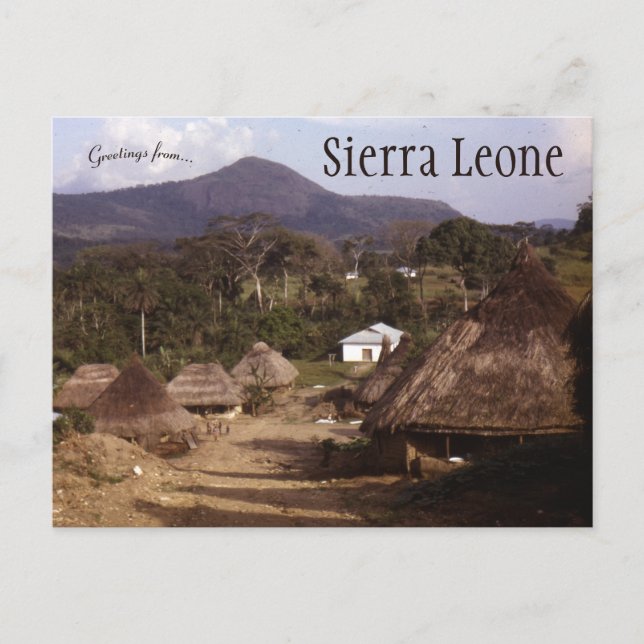 Sicht auf Sierra Leone Postkarte (Vorderseite)