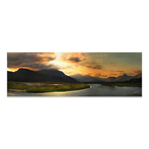 Sicht auf Snowdonia aus Portmadog Fotodruck