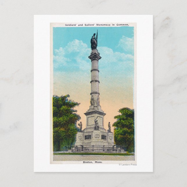 Sicht auf Soldaten und Seeleute Postkarte (Vorderseite)