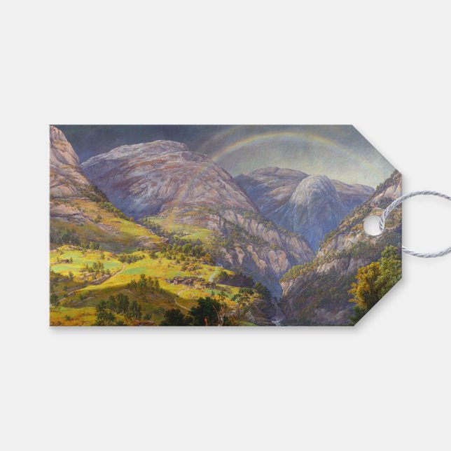 Sicht auf Stalheim in Norwegen Geschenkanhänger (Vorderseite (Horizontal))
