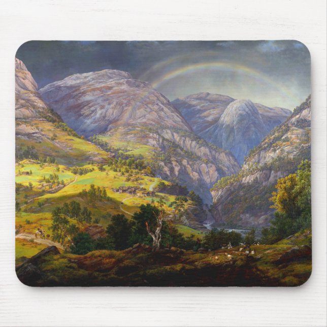 Sicht auf Stalheim in Norwegen Mousepad (Vorne)