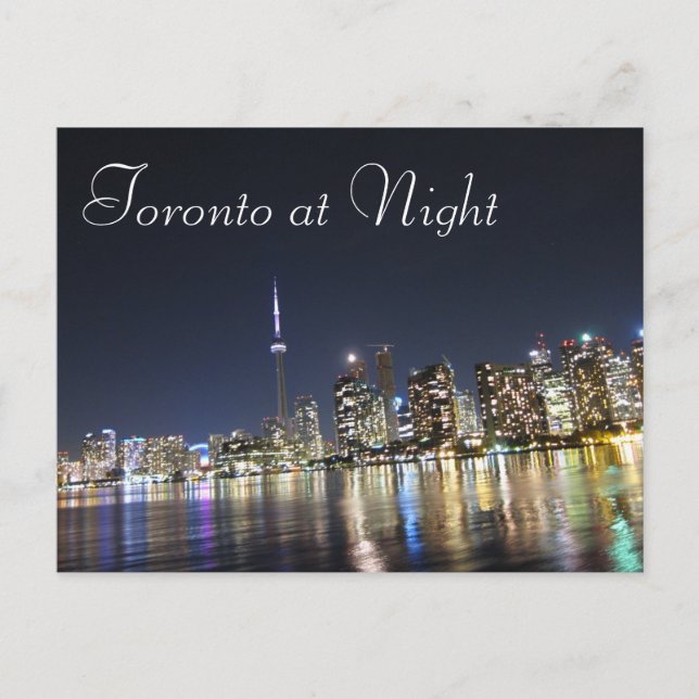 Sicht auf Toronto in der Nacht Postkarte (Vorderseite)