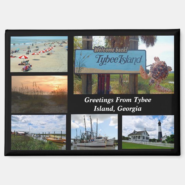 Sicht auf Tybee Island, Georgien Magnet (Vorderseite)