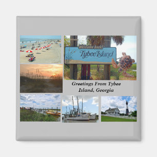 Sicht auf Tybee Island, Georgien Magnet