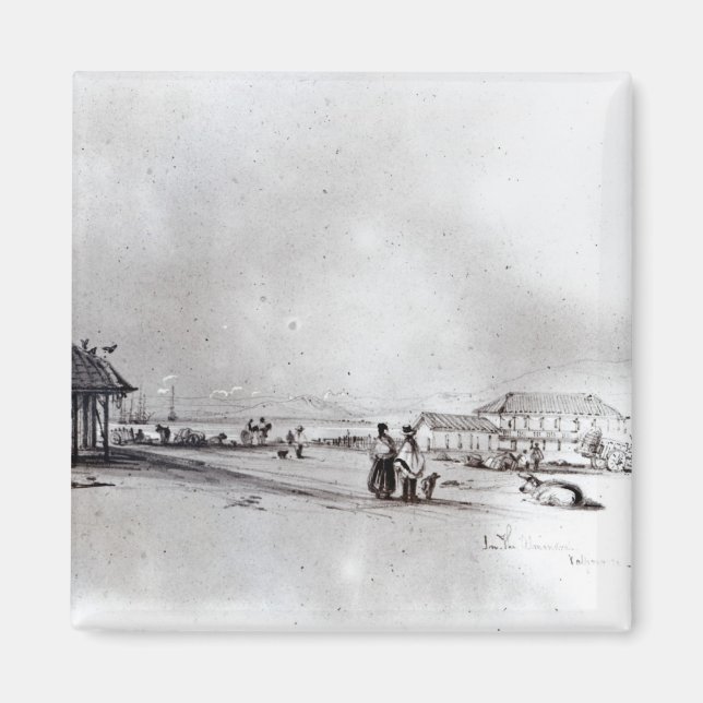 Sicht auf Valparaiso, 1834 Magnet (Vorne)