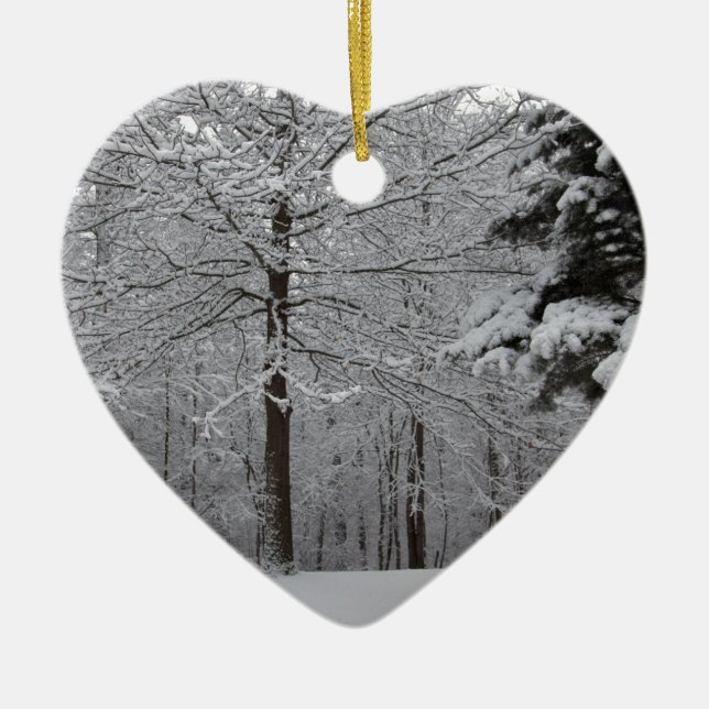 Sicht auf Wälder Keramikornament (Vorne)