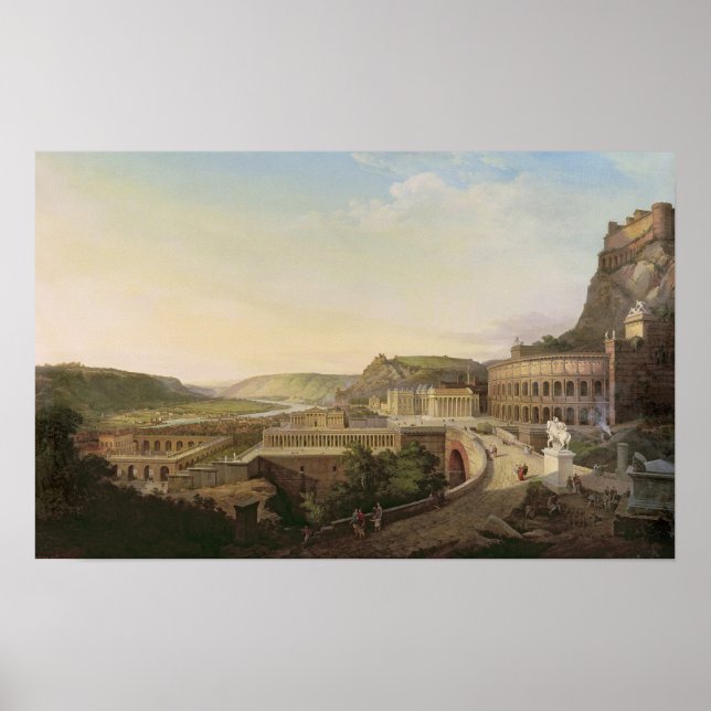 Sicht auf Wien in der Römischen Zeit, 1860 Poster (Vorne)