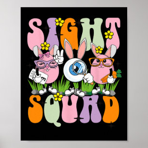 Sicht-Squad-Therapeut Optiker Optometrie Hase Poster