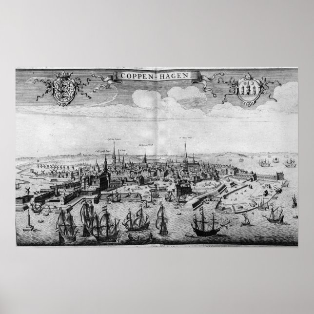 Sicht von Kopenhagen Poster (Vorne)