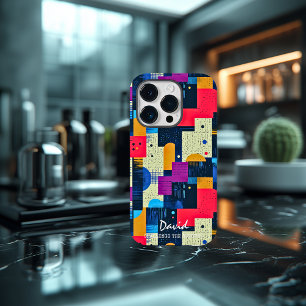 Sichtbare geometrische Blöcke mit benutzerdefinier Case-Mate iPhone 14 Pro Hülle