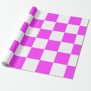 Sichtbarer Fliesenhintergrund Weiß und Pinka Geschenkpapier
