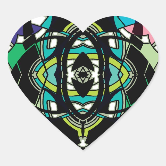 Sichtbares Design Herz-Aufkleber (Vorderseite)