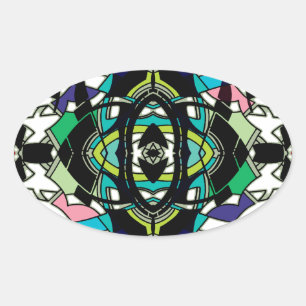 Sichtbares Design Ovaler Aufkleber