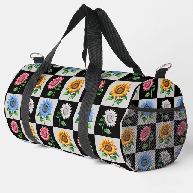 Sichtbares mehrfarbiges Blumendesign Duffle Bag (Von Creator hochgeladen)