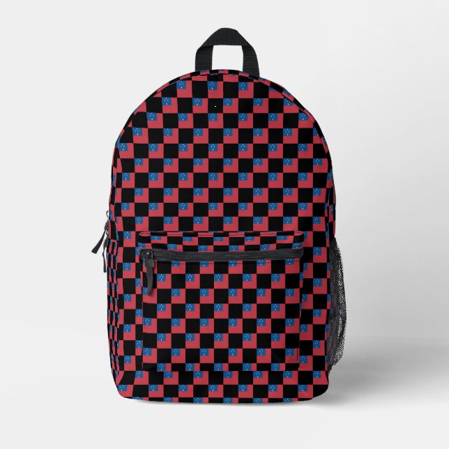 Sichtbares Muster der Samoa-Flagge Bedruckter Rucksack (Vorderseite)